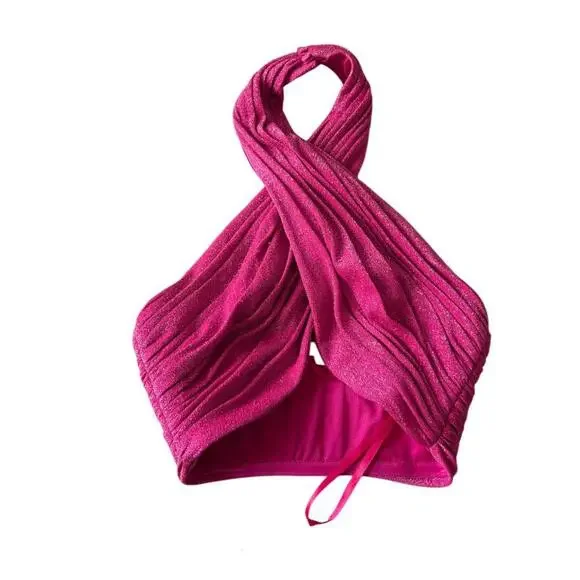 LBV Official Pink Halter Top and Sarong Skirt Resort wear Size 2 - Picture 7 of 8